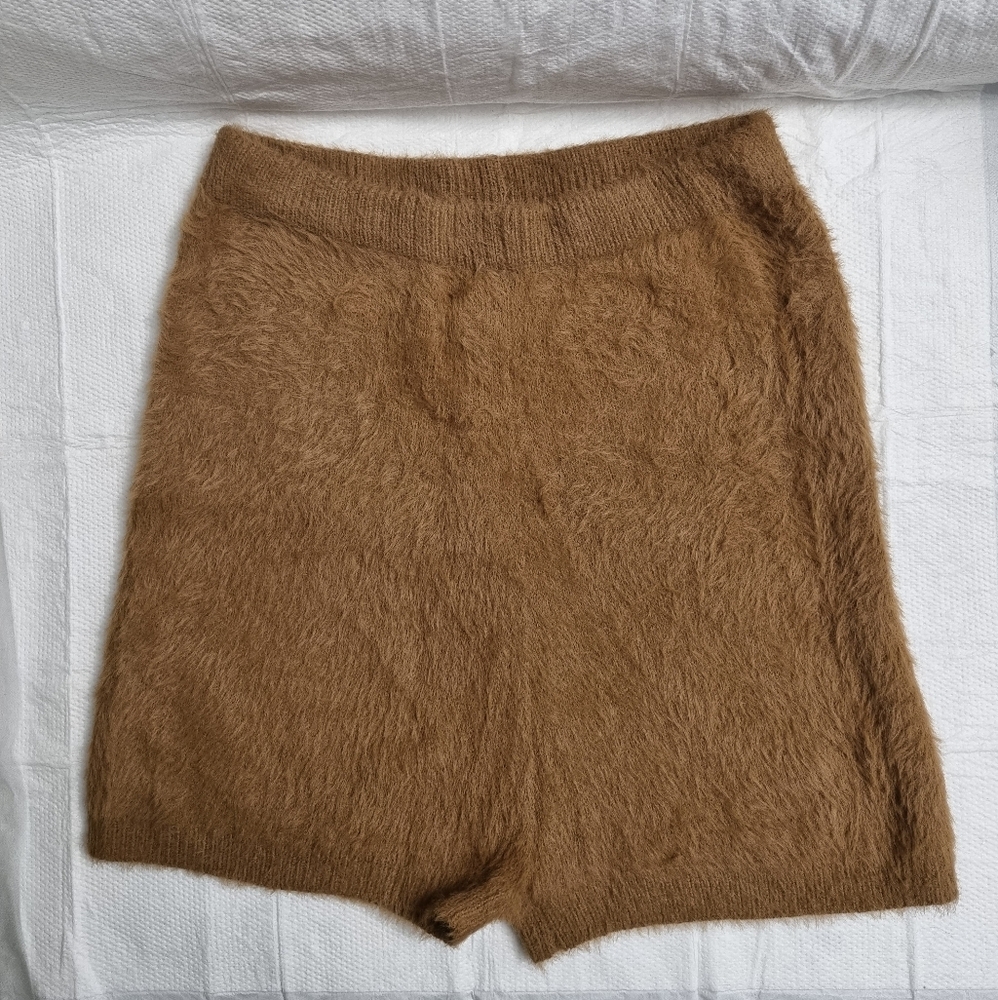 Fashion Nova Fuzzy Brown Shorts Size 2X